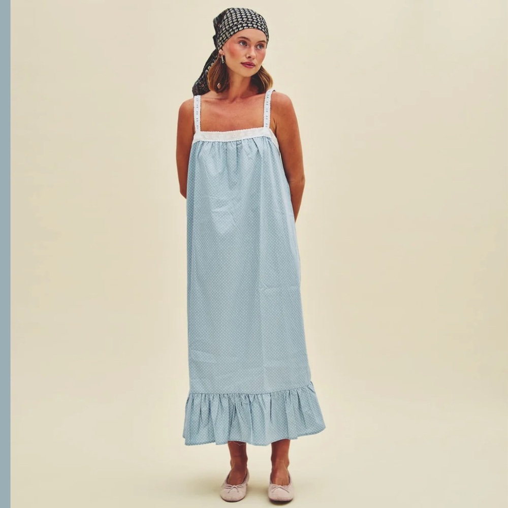 Merlot Haus Margot midi dress blue small